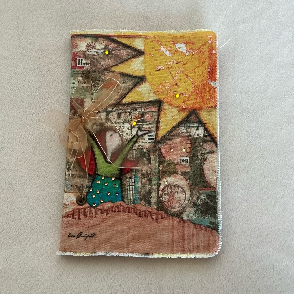 NEW Beautiful Ribbon Bound Journal with Vintage Pages